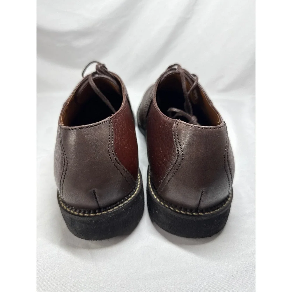 U.S. Trask Mens Saddle Shoes Leather Brown Lace Up Oxford Dress‎ Shoes 10.5M EUC